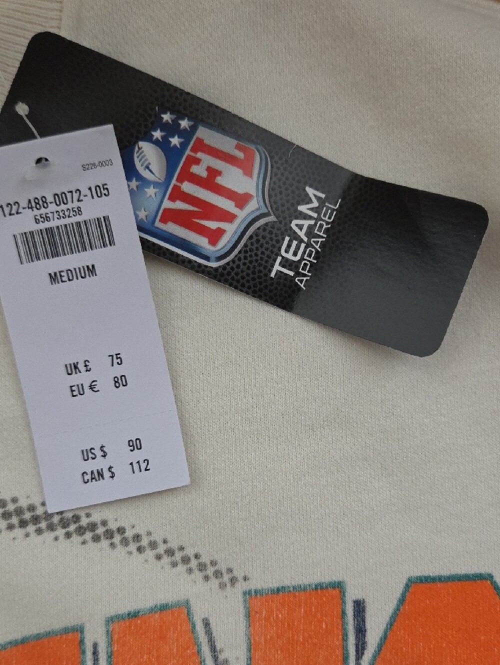 NWT Abercrombie NFL Miami Dolphins 1992 AFC East Champions Crewneck Sweatshirt M - Picture 4 of 8